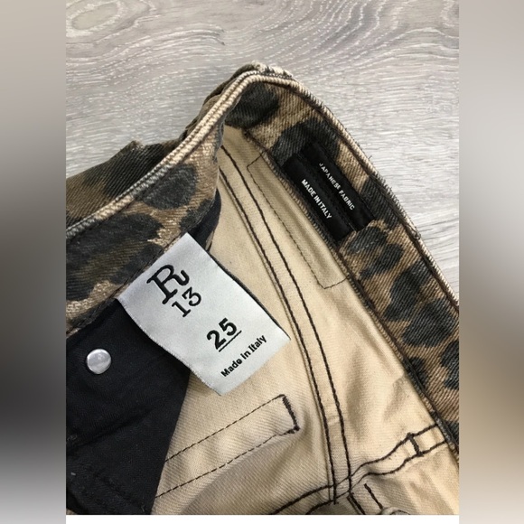R13 Kate skinny leopard jeans. Size 25 $495 - Picture 9 of 10